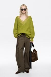 Jersey largo encajes kiwi