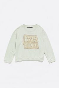 Light green embroidered logo sweatshirt