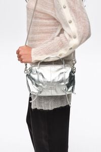 Mini silver leather Lolita bag