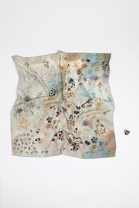 Floral scarf charm watercolor background