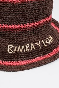 Raffia-effect hat brown