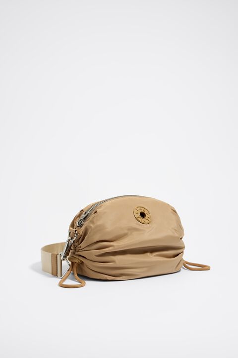 M camel nylon crossbody bag