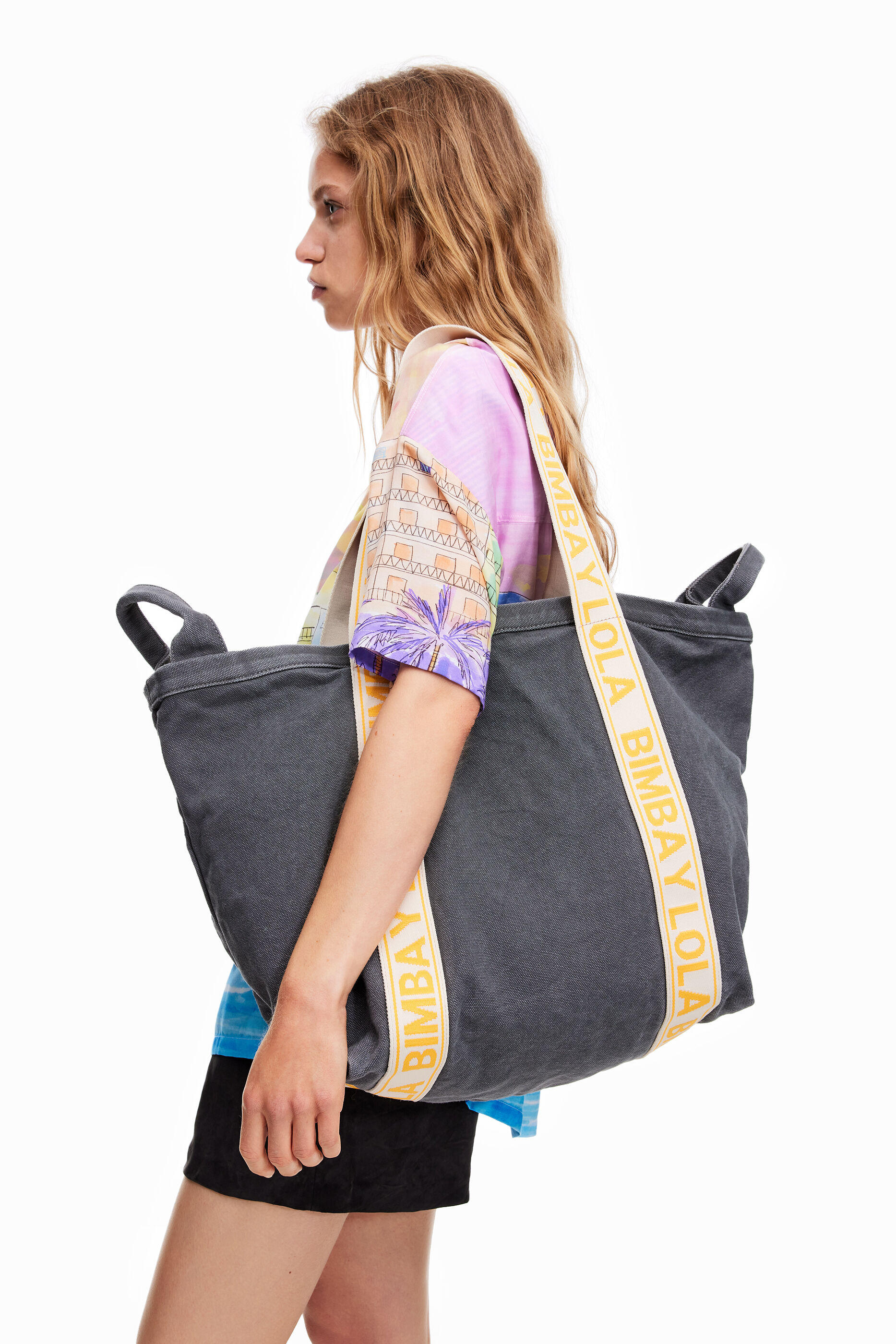 XXL anthracite shopper bag