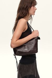 Bolso Madrid mediano piel marr&oacute;n oscuro