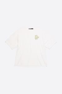 Camiseta oversize logo blanca