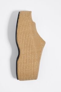 Natural raffia platform sandal