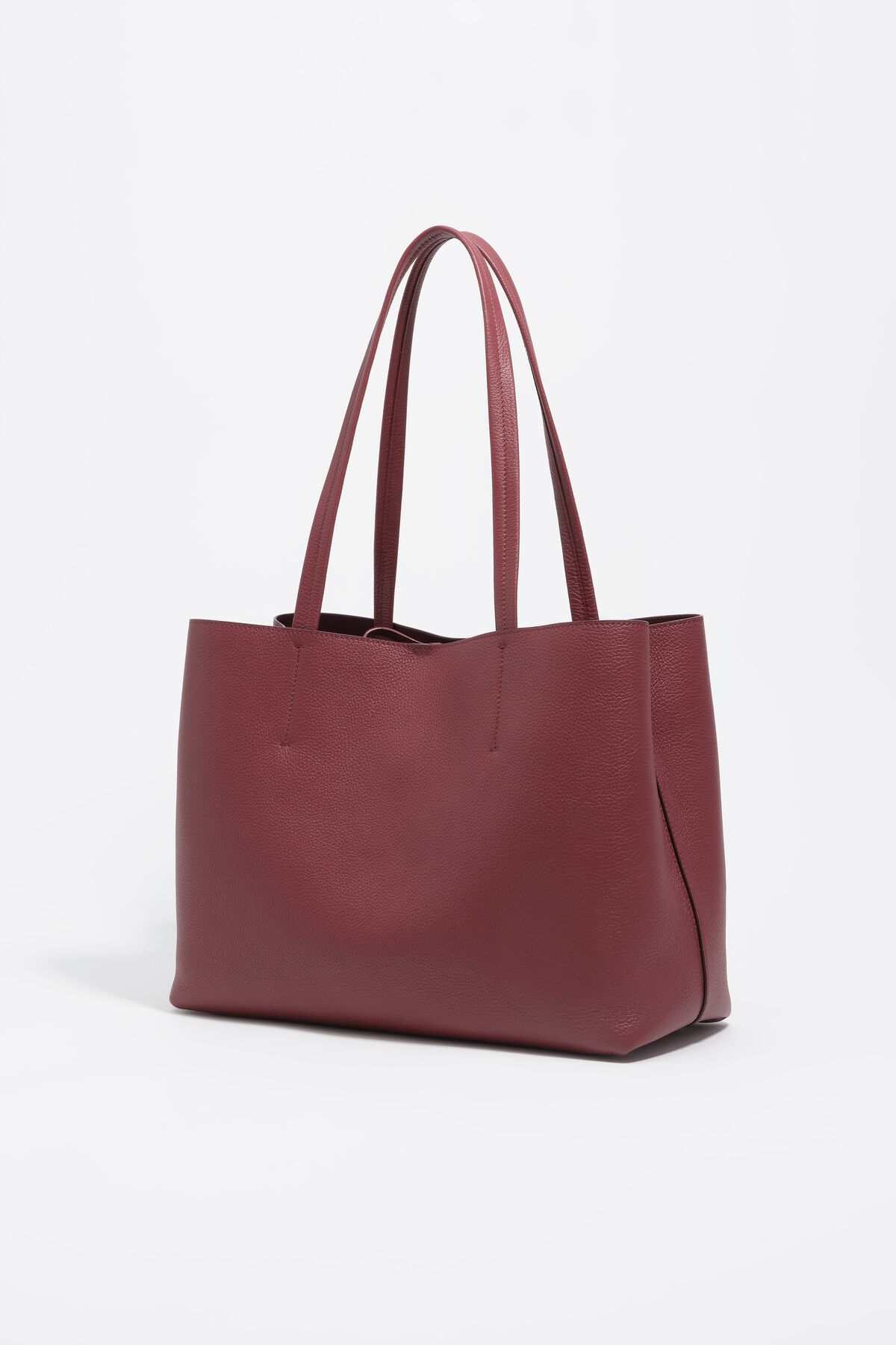 Burgundy Red Tote Bag H&m Burgundy Leather Shopper Bag