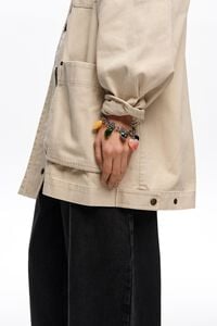 Multicolor resin hearts bracelet