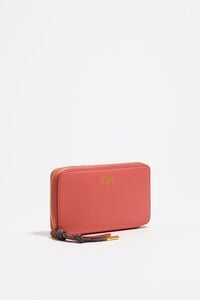 Bubblegum pink leather wallet