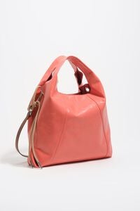 Medium coral leather Paper crossbody bag