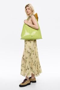 Vestido plisado irregular Notebook amarillo claro