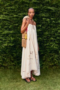 Vestido bordado inglés crema