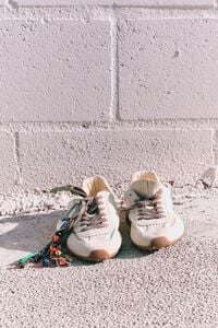 Bone suede and fabric 13 29 sneaker