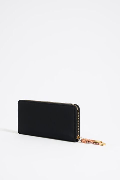 Black nylon horizontal purse