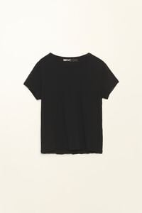 Black cotton T-shirt