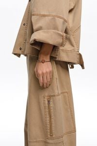 Coral heart rigid bracelet logo