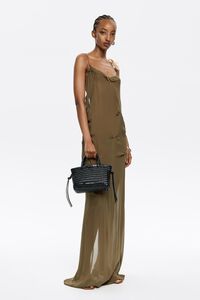 Minibolso trenzado piel negro