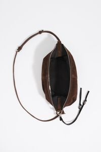 Medium coffee suede Madrid bag