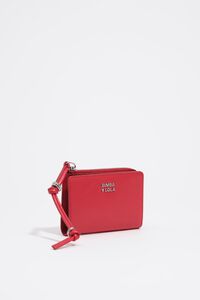 Cartera compacta piel rojo