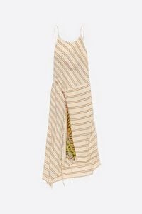 Sarong dress with sand striped print lining