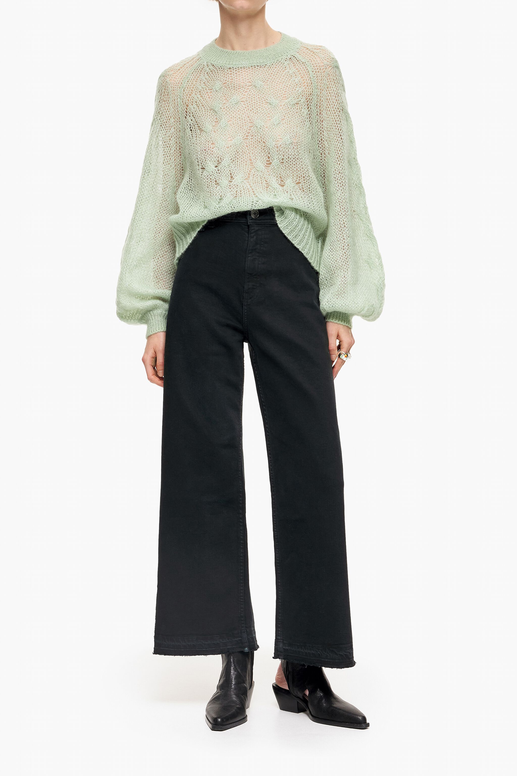 CULOTTE- Jeans culotte neri