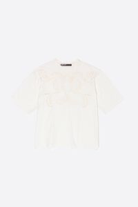 Camiseta bordada cruda