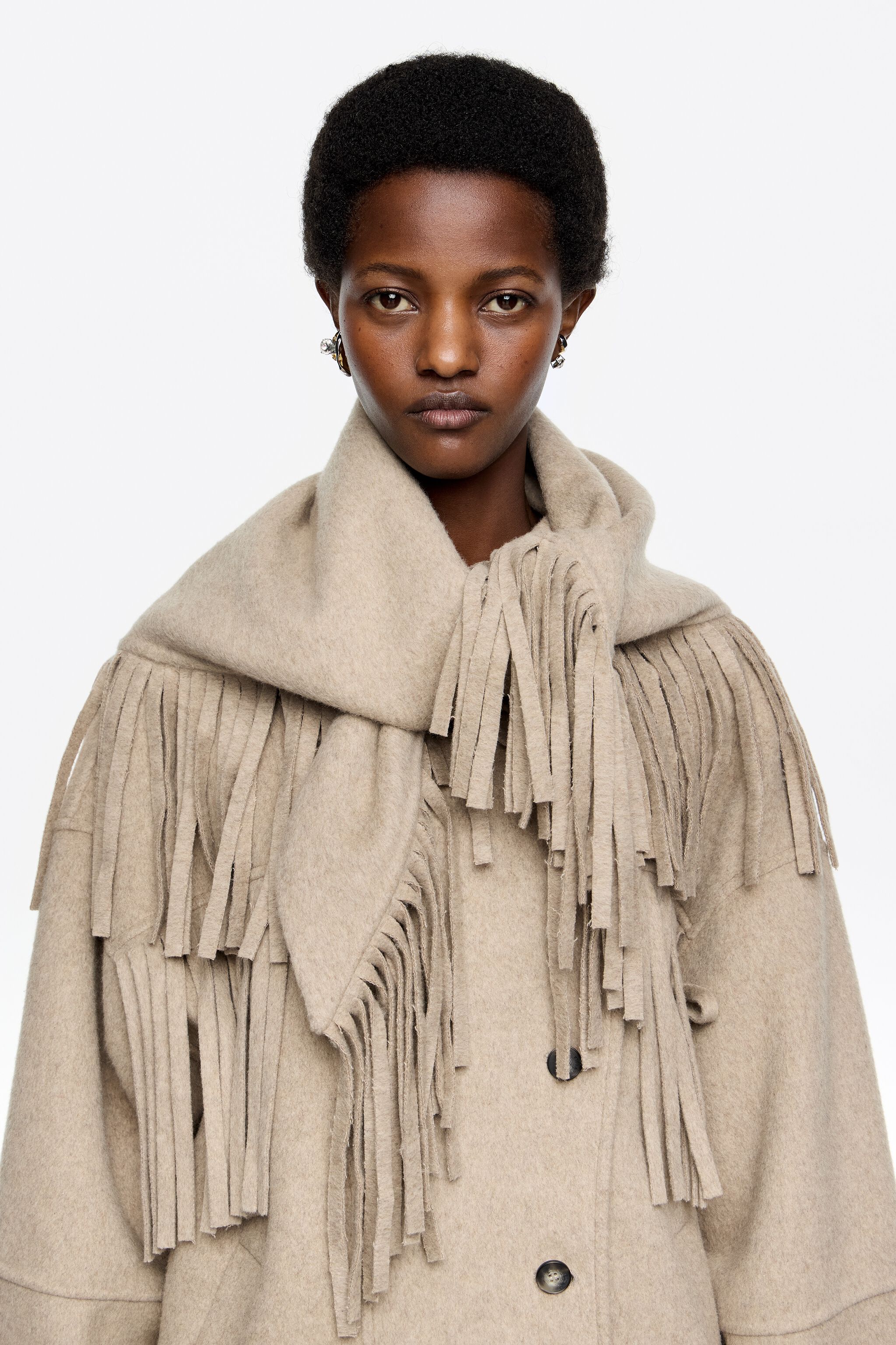 triangle shawl with fringe