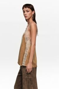 Toffee lace camisole top