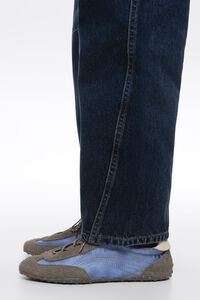 Blue suede and fabric 13 22 sneaker