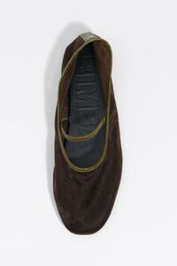 Dark green mesh ballerina