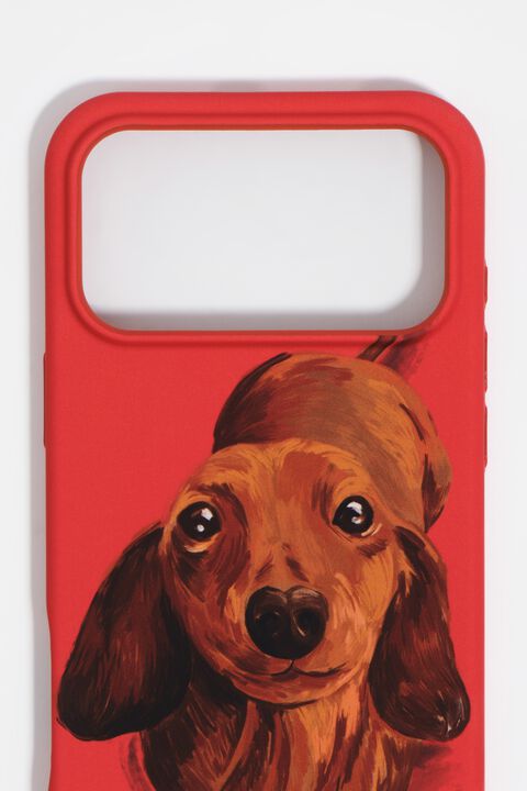 Handyhlle Hartschale fr iPhone 17 Pro Max Dackel Rot