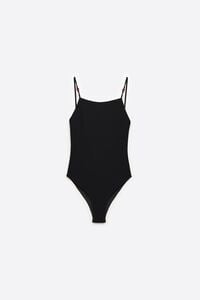 Black swimsuit with beads