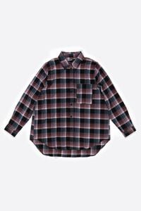 Camisa textura cuadros roja