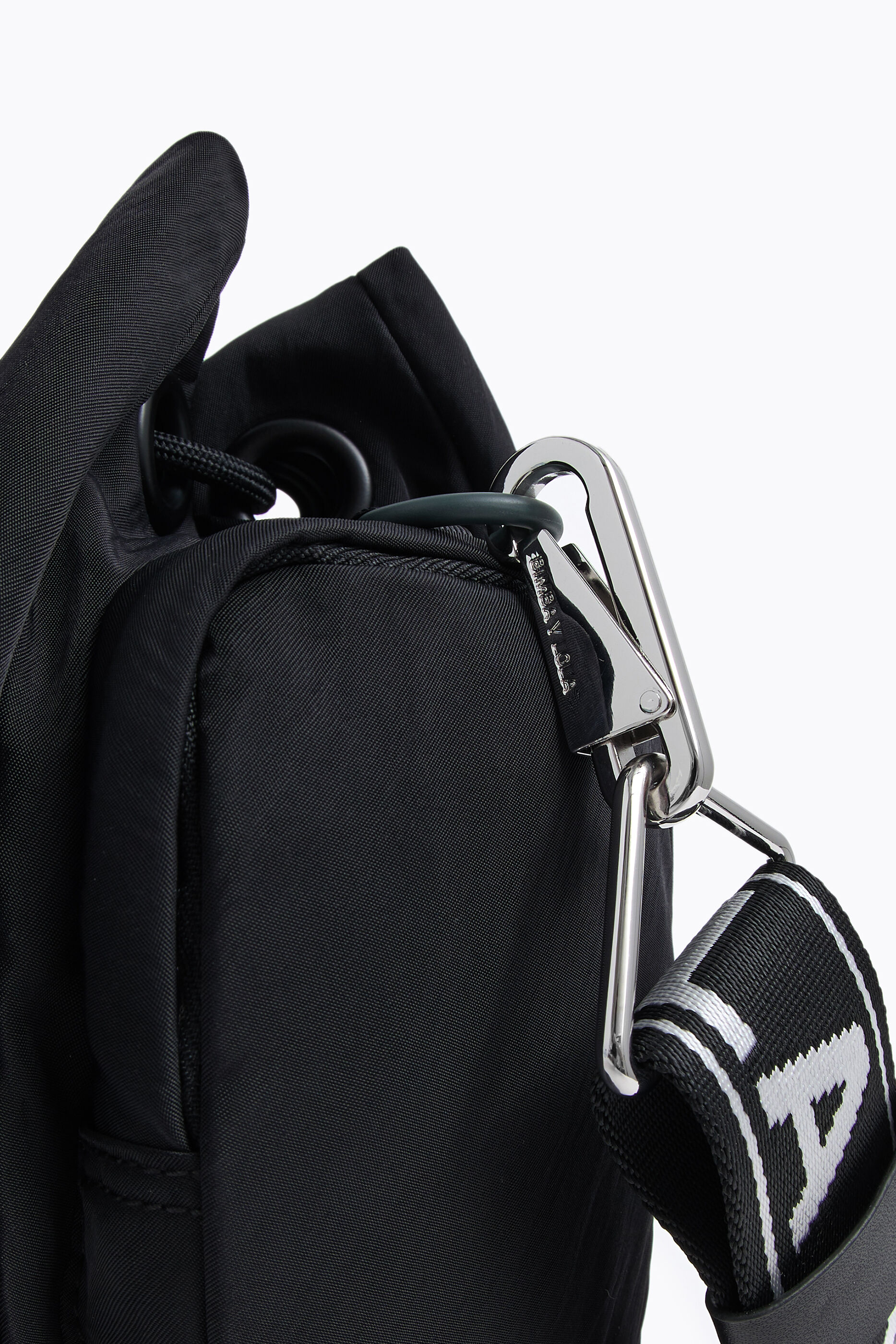 black nylon rucksack