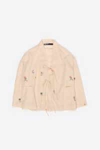 Chaqueta quimono mini bordados cor area