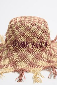 Gorro rafia rosa
