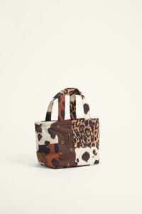 Chocolate patchwork nylon mini bag