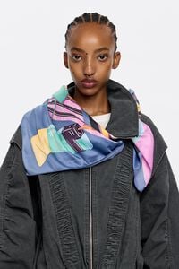 Pa&ntilde;uelo bodeg&oacute;n surrealista aguamarina