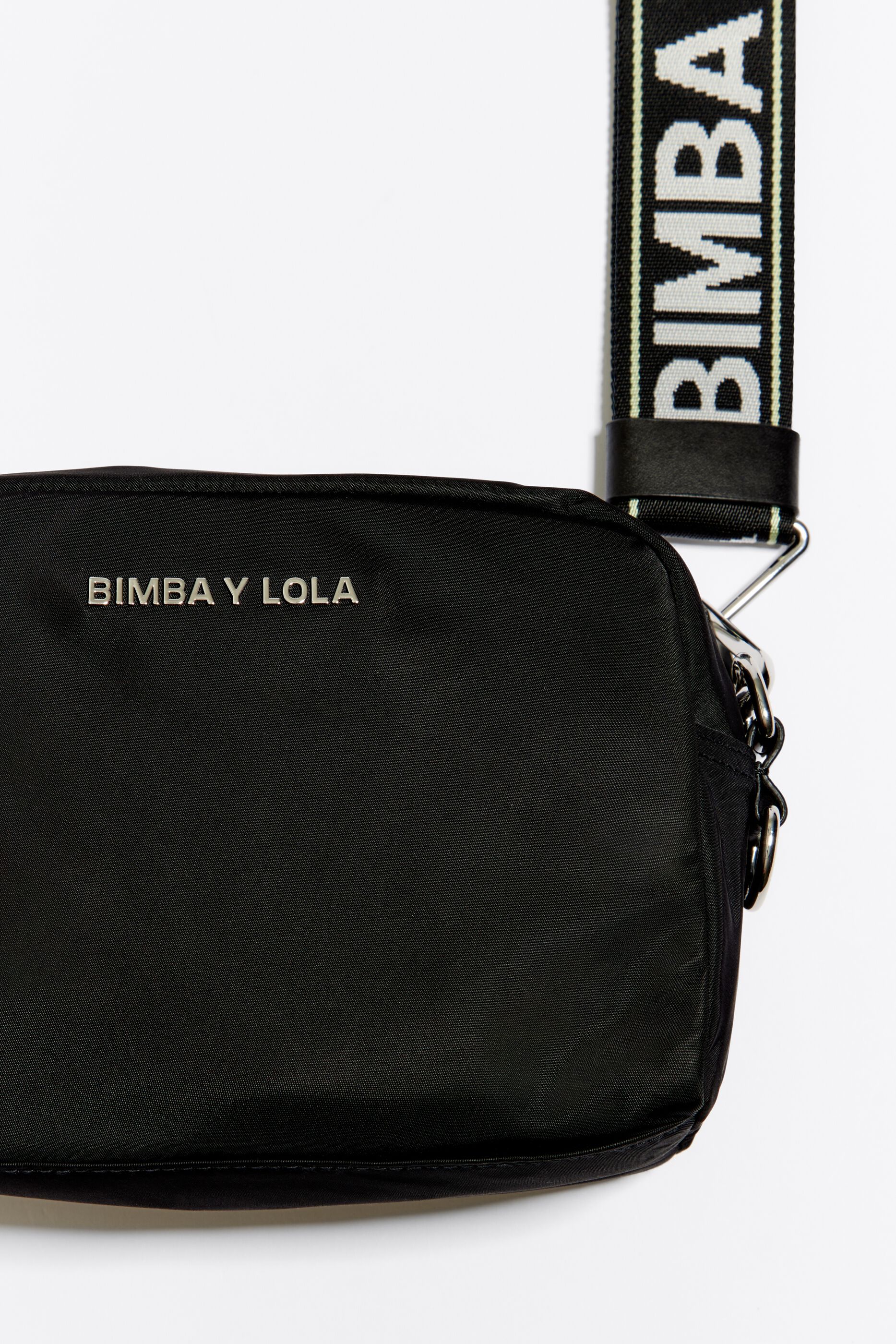 Bolso bandolera S nylon negro