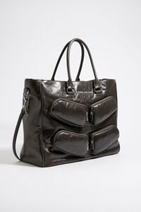 Leather handbag Bimba y Lola Grey in Leather - 22799966