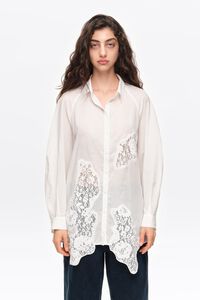 Ivory oversize lace T-shirt