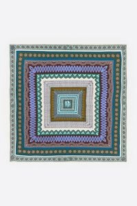 Pa&ntilde;uelo encaje marcos conc&eacute;ntricos verde