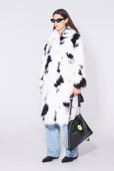 Abrigo largo bicolor