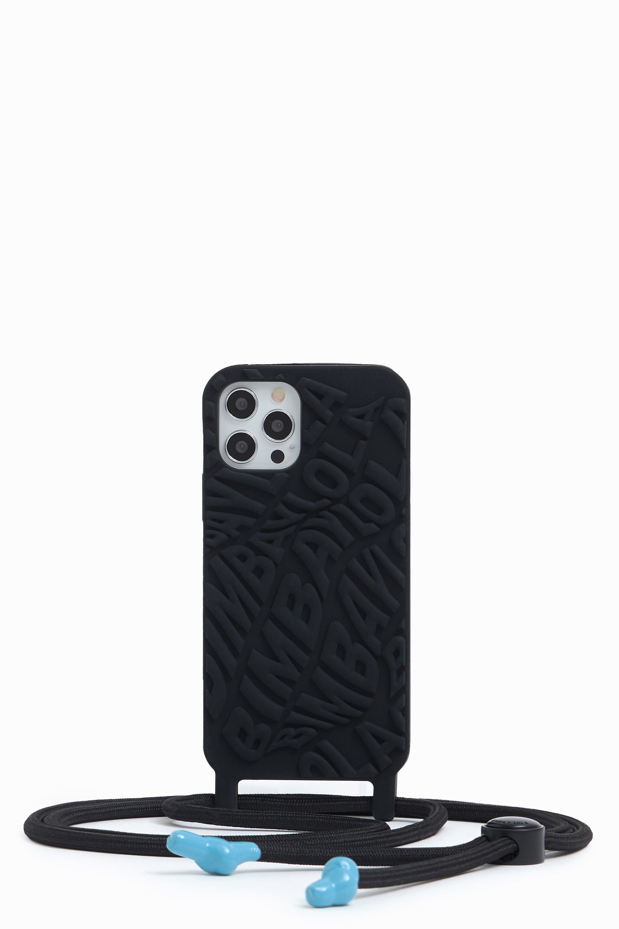 Black iPhone 12/ 12 Pro logo case