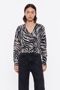 Jersey algodón Zebra marfil