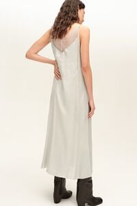 Light stone A-line midi dress