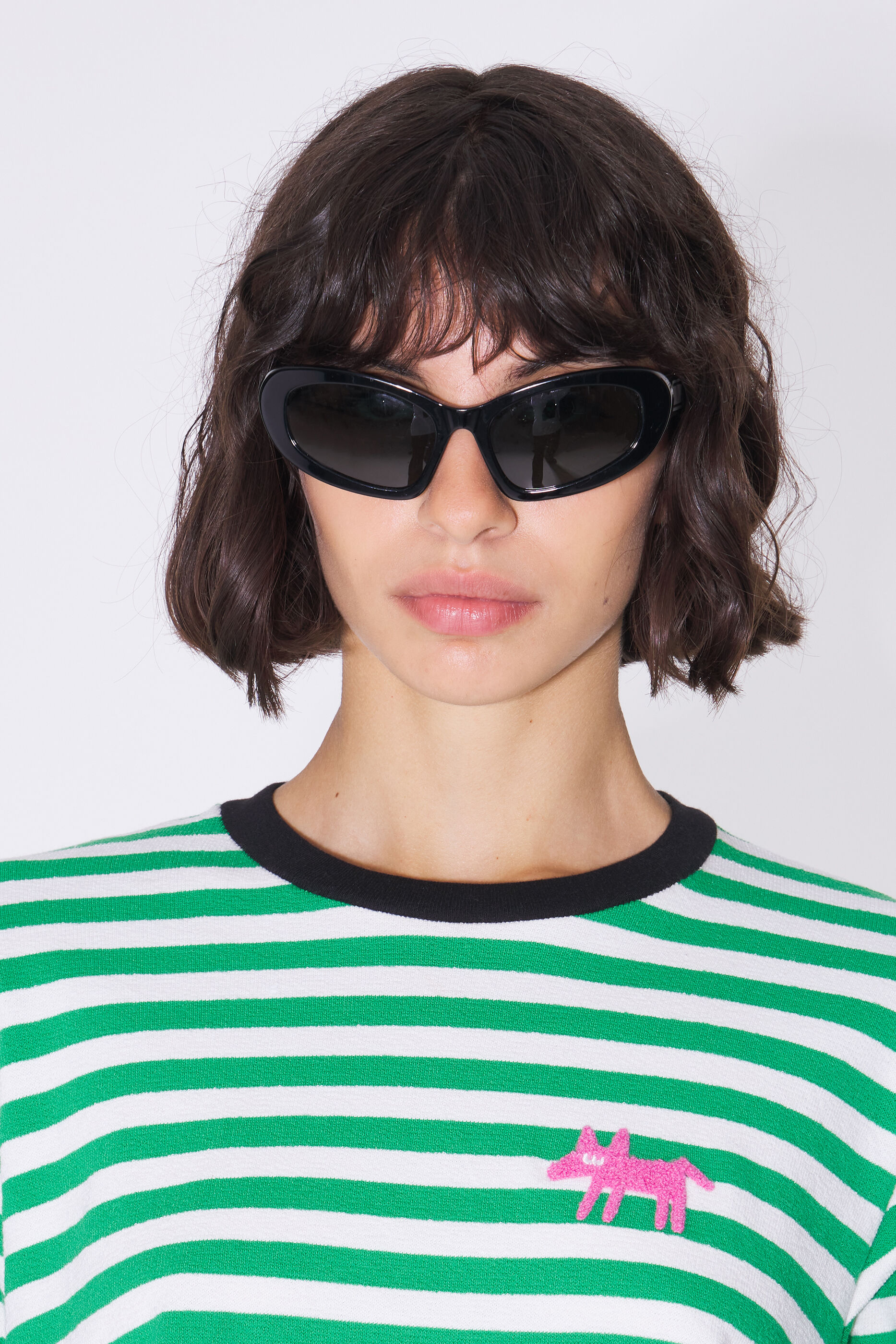 Green striped T-shirt
