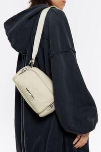 Bolso bandolera peque&ntilde;o nylon blanco piedra