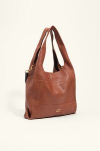 Bolso Paper grande piel patchwork marr&oacute;n claro