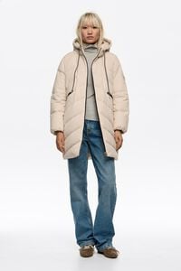 Plum&iacute;fero plum&oacute;n capucha recto marfil